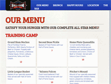 Tablet Screenshot of halloffamesportsgrill.com